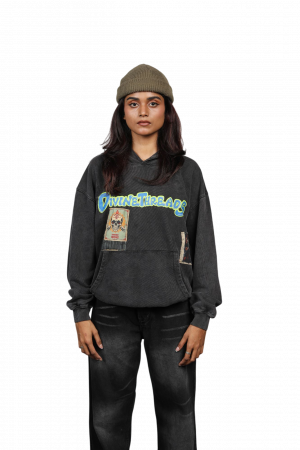 UNISEX SKULL SERIES WASHED HOODIE